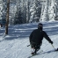 Travis Greene skis below the Pony Express chair